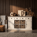 NovaSolo Halifax Accent Buffet with 4 Baskets Two-tone B189TWD