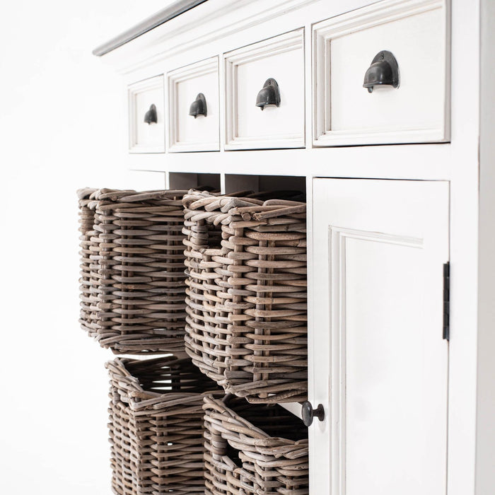 NovaSolo Halifax Accent Buffet with 4 Baskets Two-tone B189TWD
