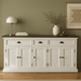 NovaSolo Halifax Accent Buffet In White Distress & Deep Brown B190TWD