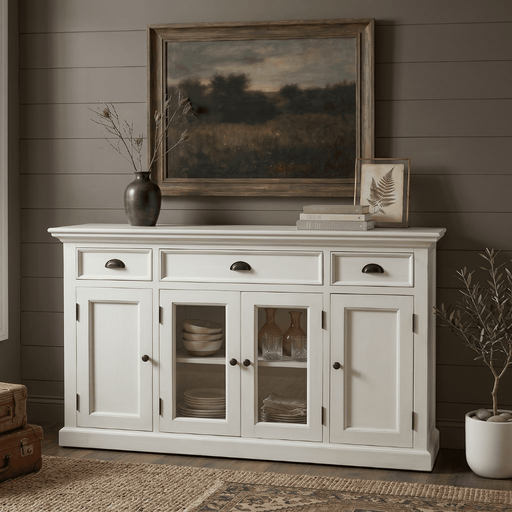 NovaSolo Halifax Buffet with 4 Doors 3 Drawers White B191
