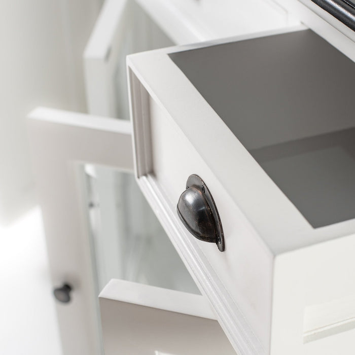 NovaSolo Halifax Contrast Buffet with 4 Doors 3 Drawers In Classic White & Black B191CT