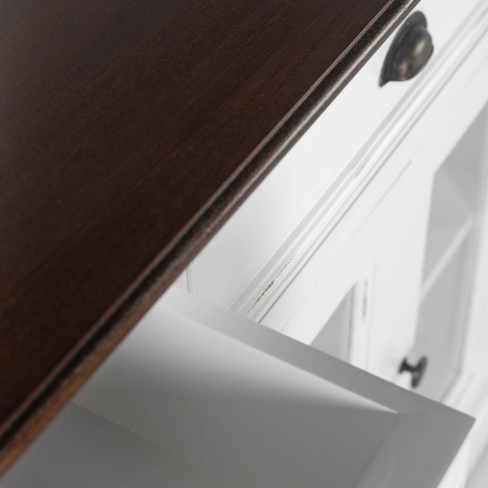 NovaSolo Halifax Accent Buffet with 4 Doors 3 Drawers In White Distress & Deep Brown B191TWD