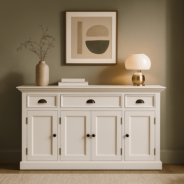NovaSolo Halifax Buffet with 4 Doors 3 Drawers White B192