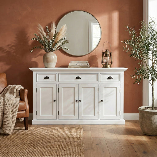 NovaSolo Halifax Buffet with 4 Doors 3 Drawers White B192