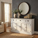 NovaSolo Halifax Contrast Buffet with 4 Doors 3 Drawers In Classic White & Black B192CT