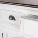 NovaSolo Halifax Accent Buffet with 4 Doors 3 Drawers In White Distress & Deep Brown B192TWD