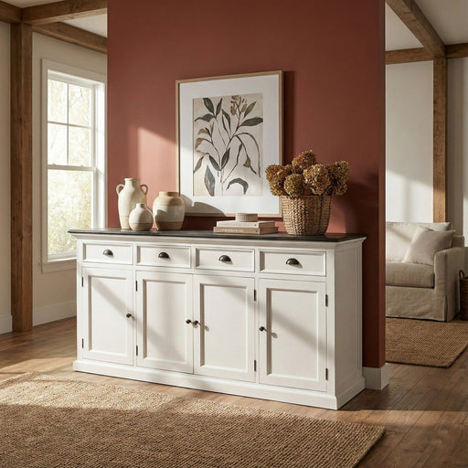NovaSolo Halifax Contrast Buffet In Classic White & Black B194CT