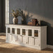 NovaSolo Halifax Contrast Buffet with 6 Glass Doors In Classic White & Black B195CT