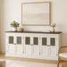 NovaSolo Halifax Contrast Buffet with 6 Glass Doors In Classic White & Black B195CT