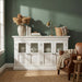 NovaSolo Halifax Buffet with 4 Glass Doors in Classic White B196