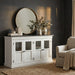 NovaSolo Halifax Contrast Buffet with 4 Glass Doors in Classic White & Black B196CT