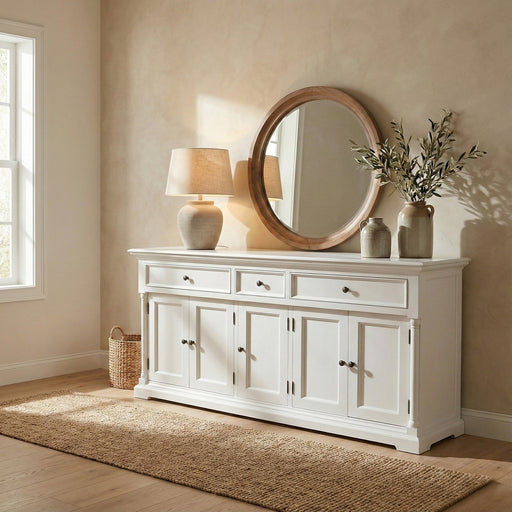 NovaSolo Provence Buffet with 5 Doors in Classic White B197