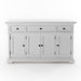 NovaSolo Provence Buffet with 4 Doors 3 Drawers in Classic White B198