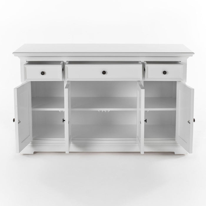NovaSolo Provence Buffet with 4 Doors 3 Drawers in Classic White B198