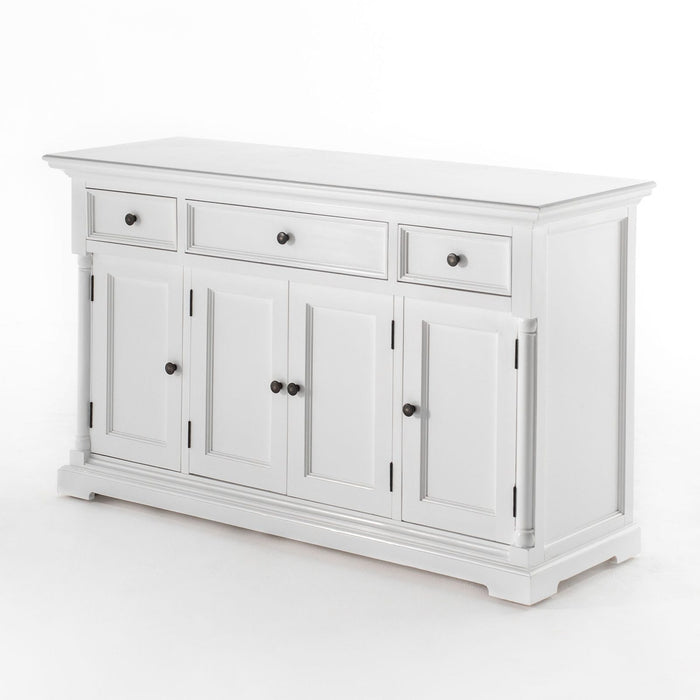 NovaSolo Provence Buffet with 4 Doors 3 Drawers in Classic White B198