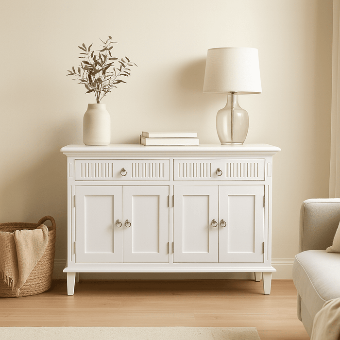 NovaSolo Skansen Buffet with 4 Doors in Classic White B199