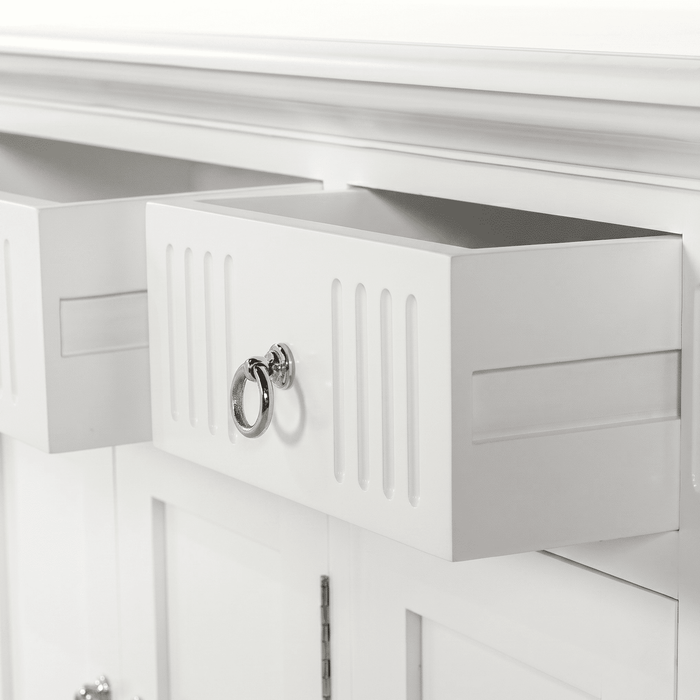 NovaSolo Skansen Buffet with 4 Doors 3 Drawers in Classic White B201