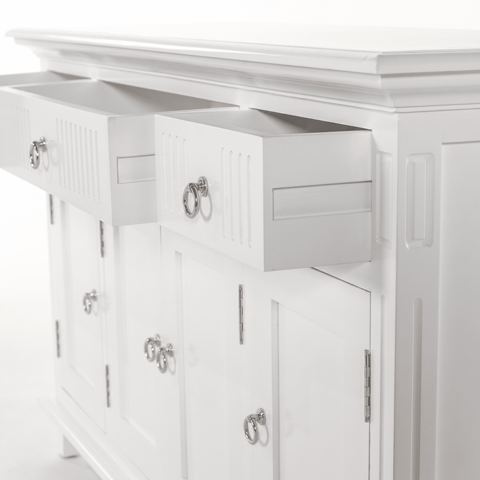 NovaSolo Skansen Buffet with 4 Doors 3 Drawers in Classic White B201
