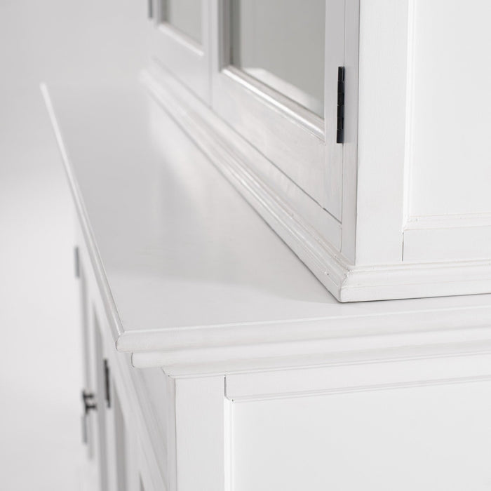 NovaSolo Halifax Glass-Display Hutch Unit White BCA594