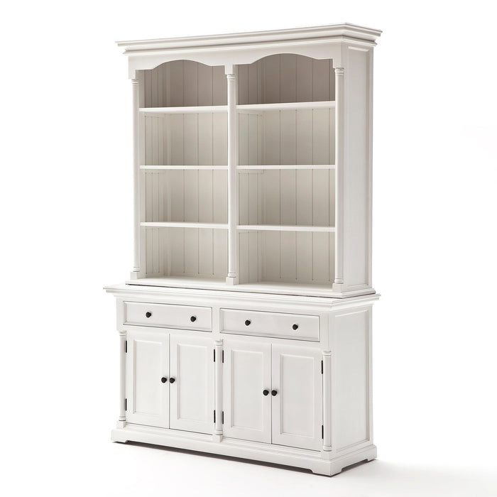 NovaSolo Provence Cabinet with Hutch White BCA595