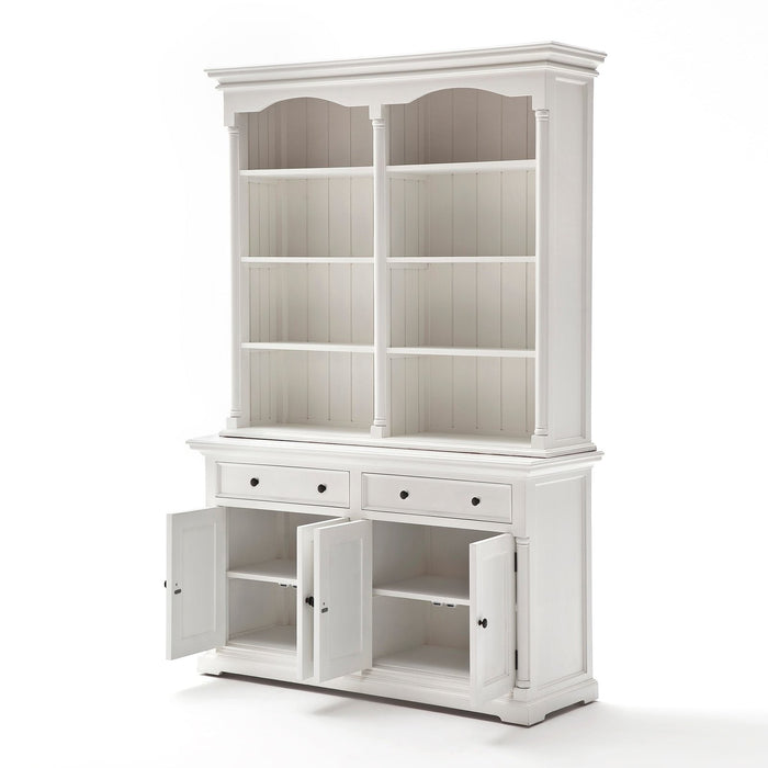 NovaSolo Provence Cabinet with Hutch White BCA595