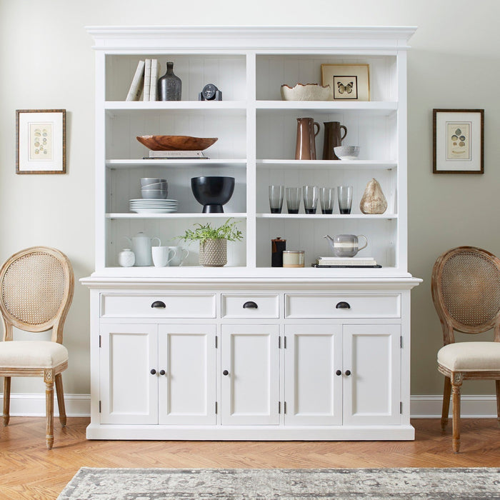 NovaSolo Halifax Hutch Bookcase 5 Doors 3 Drawers White BCA606
