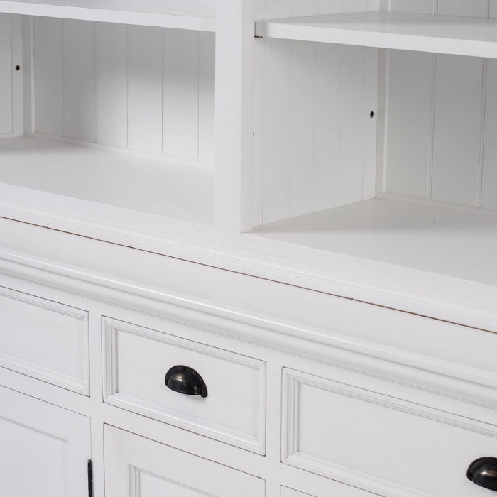 NovaSolo Halifax Hutch Bookcase 5 Doors 3 Drawers White BCA606