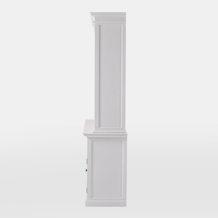 NovaSolo Halifax Hutch Bookcase 5 Doors 3 Drawers White BCA606