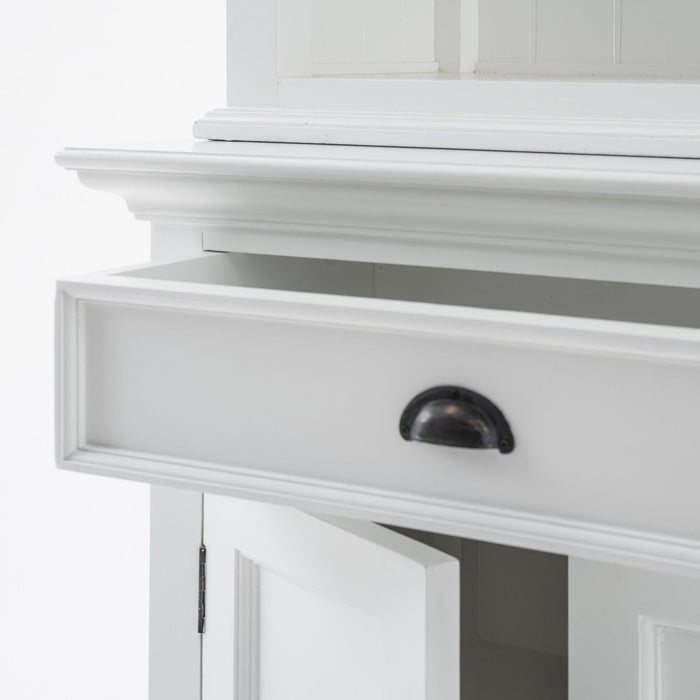 NovaSolo Halifax Buffet Hutch Unit with 2 Adjustable Shelves White BCA607