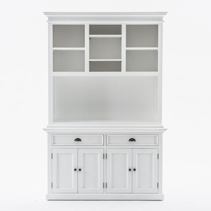NovaSolo Halifax Buffet Hutch Unit with 2 Adjustable Shelves White BCA607