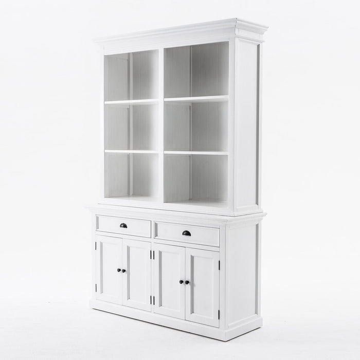 NovaSolo Halifax Buffet Hutch Unit with 6 Shelves White BCA608