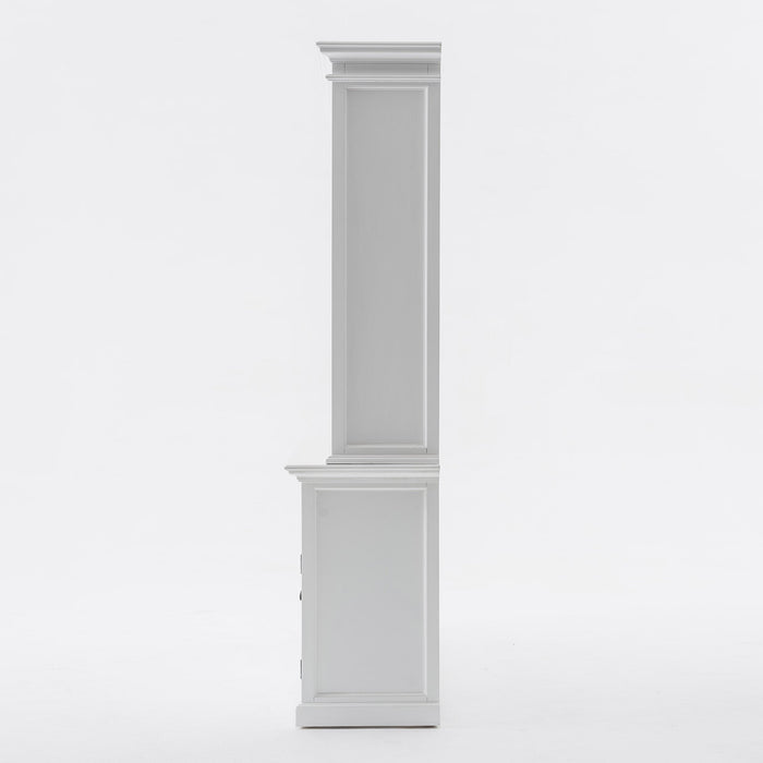 NovaSolo Halifax Buffet Hutch Unit with 6 Shelves White BCA608