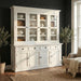 NovaSolo Halifax Buffet Hutch Unit with 4 Glass Doors in Classic White BCA610