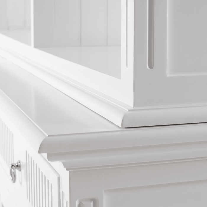 NovaSolo Skansen Hutch Bookcase Unit in Classic White BCA613