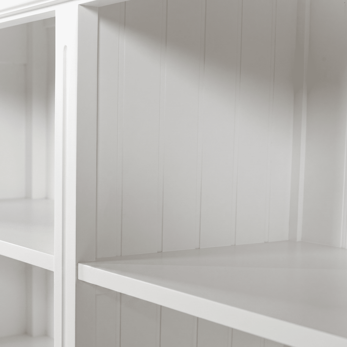 NovaSolo Skansen Hutch Bookcase Unit in Classic White BCA613