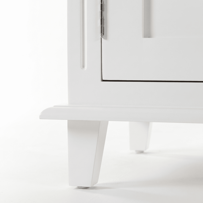 NovaSolo Skansen Kitchen Hutch Cabinet with 5 Doors 3 Drawers in Classic White BCA614