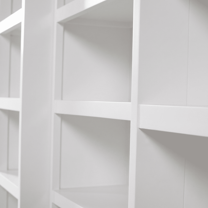 NovaSolo Skansen Kitchen Hutch Cabinet with 5 Doors 3 Drawers in Classic White BCA614