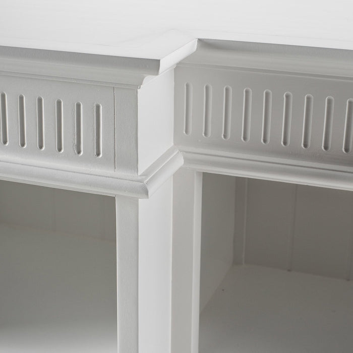 NovaSolo Skansen Kitchen Hutch Cabinet with 5 Doors 3 Drawers in Classic White BCA614
