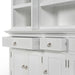 NovaSolo Skansen Kitchen Hutch Cabinet with 5 Doors 3 Drawers in Classic White BCA614