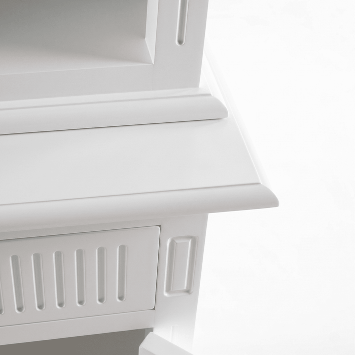 NovaSolo Skansen Hutch Unit with 6 Shelves in Classic White BCA615