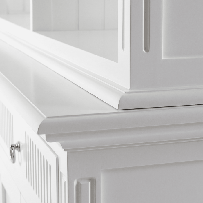 NovaSolo Skansen Hutch Unit with 6 Shelves in Classic White BCA615