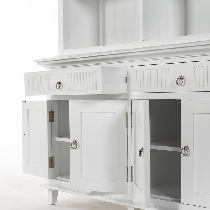 NovaSolo Skansen Hutch Unit with 6 Shelves in Classic White BCA615