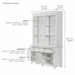 NovaSolo Skansen Hutch Unit with 6 Shelves in Classic White BCA615