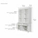 NovaSolo Skansen Hutch Unit with 6 Shelves in Classic White BCA615