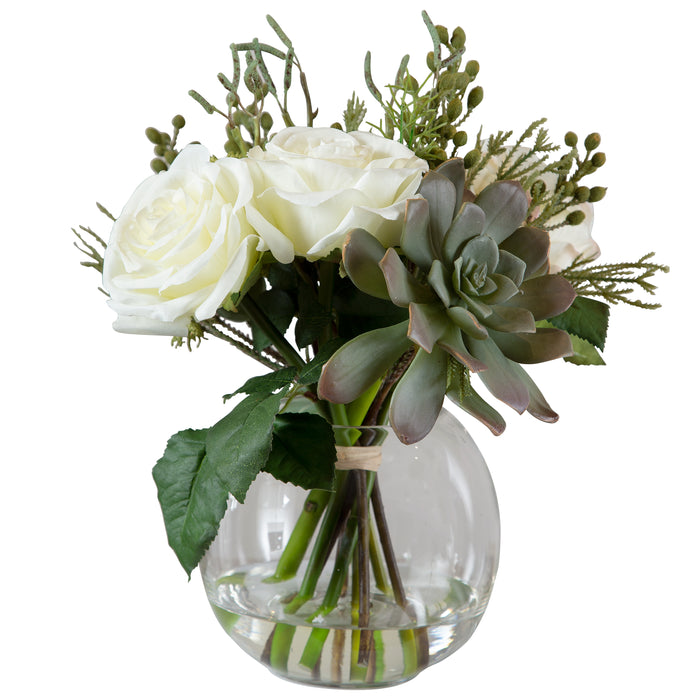 Uttermost Belmonte Floral Bouquet & Vase 60182