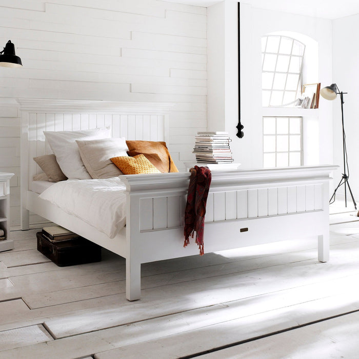 NovaSolo Halifax Queen Size Bed White BQU001