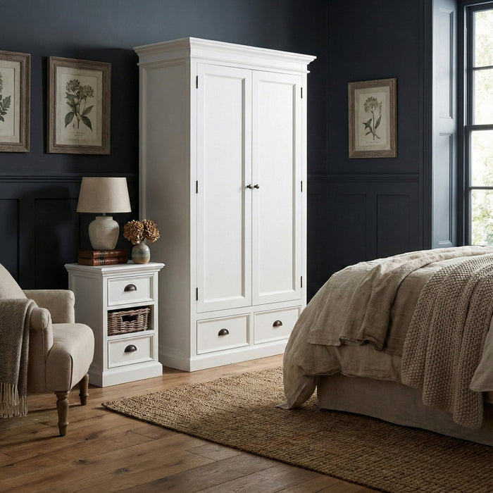 NovaSolo Halifax Wardrobe in Classic White W002