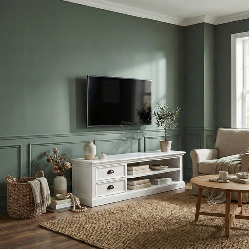 NovaSolo Halifax Large TV Stand Entertainment Center Two-tone CA592-180
