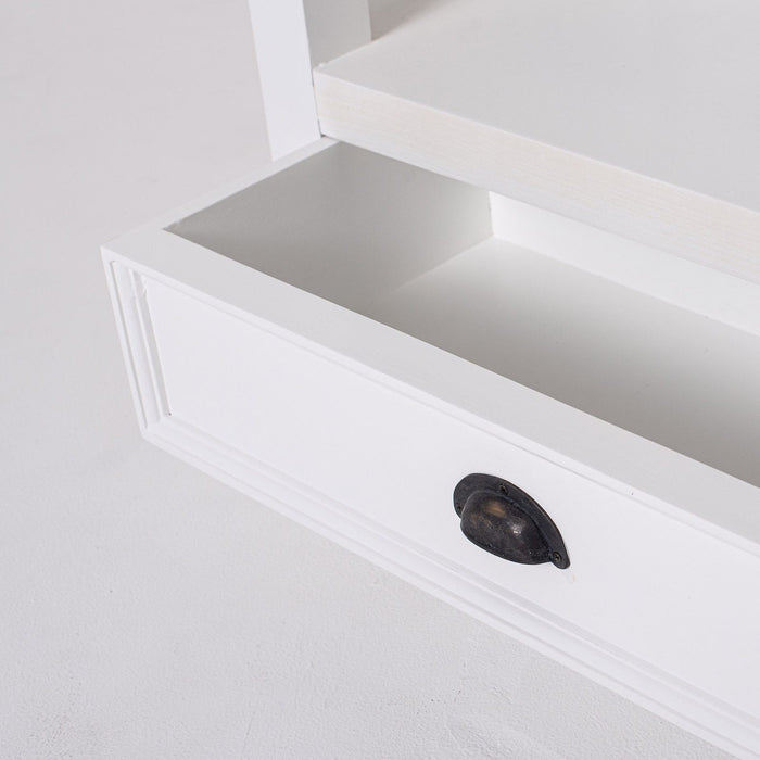 NovaSolo Halifax Bookcase with 1 Drawer White CA604