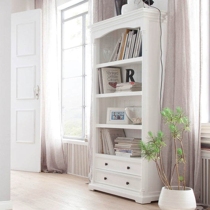NovaSolo Provence Bookcase in Classic White Finish CA607